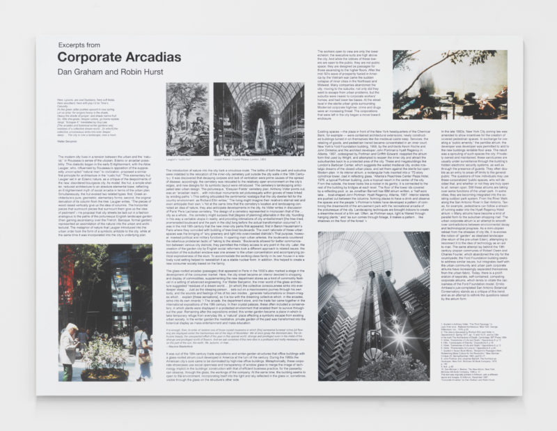 Dan Graham and Robin Hurst, Corporate Arcadias (excerpt), 1987 - 2018